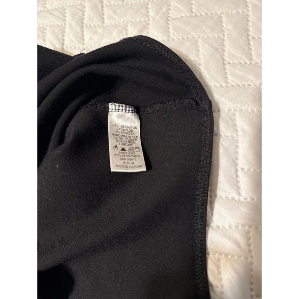 Black Bodysuit Tank Top Semi Stretch - Picture 6 of 6